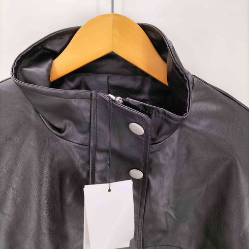 グレイル GRL スタンドカラービッグレザージャケット レディース FREE